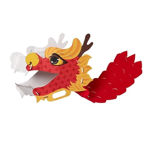 THINCAN Handgemachter 3D-Papierdrache, interaktives DIY-Bastelset, Festival-chinesischer Drache von THINCAN