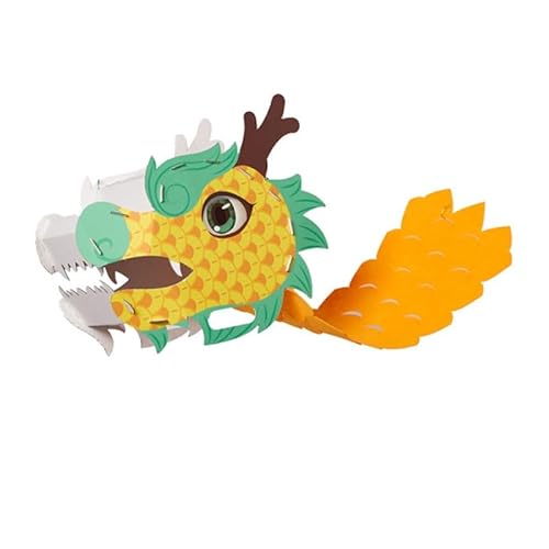 THINCAN Handgemachter 3D-Papierdrache, interaktives DIY-Bastelset, Festival-chinesischer Drache von THINCAN