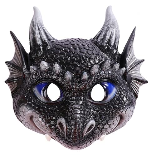 THINCAN Kid Dragon Mask Halloween Dinosaur Party Masks Dragon Cosplay Masquerade Dress Up Halloween Funny Mask Carnival Masks von THINCAN