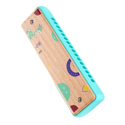 THINCAN Lebendiger Blaugrüner Hölzerne Mundharmonika Spielzeug 16 Löcher Sicherer Musikstarter Für Kinder Vorschulalter Und Anfänger Frühkindliche Musikspielzeug THINCAN Lebendiger Blaugrüner Hölzerne Mundharmonika Spielzeug 16 Löcher Sicherer Musikstarter Für Kinder Vorschulalter Und Anfänger Frühkindliche Musikspielzeug von THINCAN