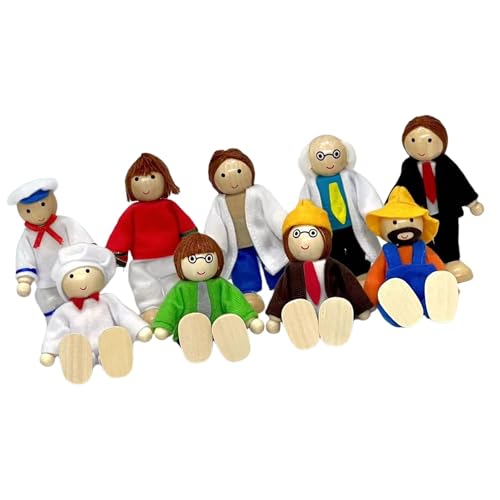 THINCAN Multigenerationales Holz Rollenspiel Spielset Figuren Mit Arm Und Beinen Für Kinderfamilien Bildungsspielzeug Für Kinder THINCAN Multigenerationales Holz Rollenspiel Spielset Figuren Mit Arm Und Beinen Für Kinderfamilien Bildungsspielzeug Für Kinder von THINCAN