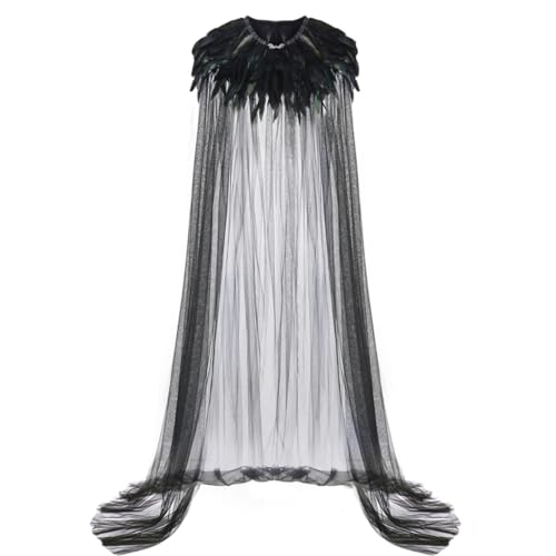 THINCAN Party Wizard Witch Mantle Outfit Dress up Gown Poncho Gift Women Men Halloween Cape Cosplays Cloak Costume Fancy Dress von THINCAN