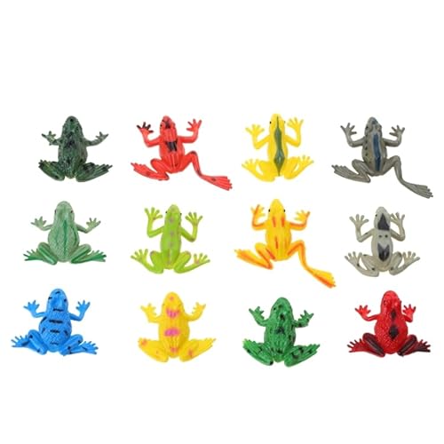 THINCAN Realistische Frosch Figur Spielzeug für Spielfigur Boutique Sammlungen Bildung Spielzeug Kinder Spielset Parodie Amphibien Modell Frosch von THINCAN