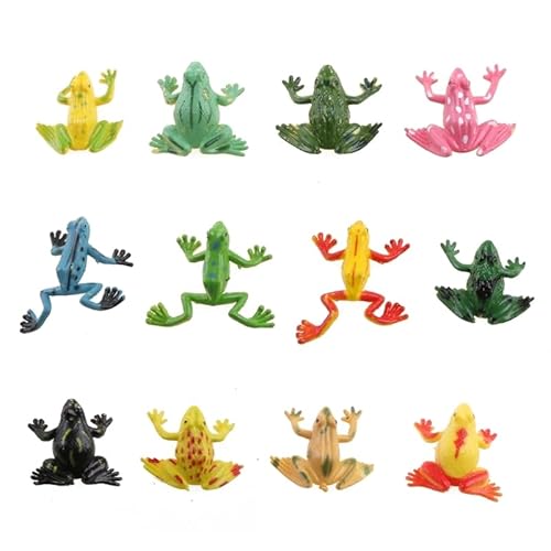 THINCAN Realistische Frosch Figur Spielzeug für Spielfigur Boutique Sammlungen Bildung Spielzeug Kinder Spielset Parodie Amphibien Modell Frosch von THINCAN