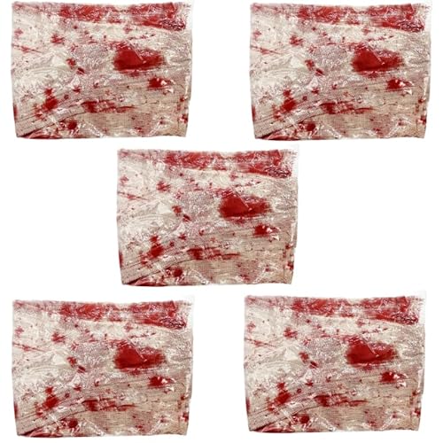 THINCAN Spooky Handwoven Bloody Gauze Net Cloth for Halloween Cosplay and Decorations von THINCAN