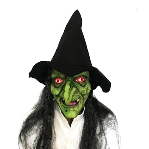 THINCAN Wizard Mask Scary Old Witch Dress Up Mask for Halloween Costume Cosplays Party von THINCAN