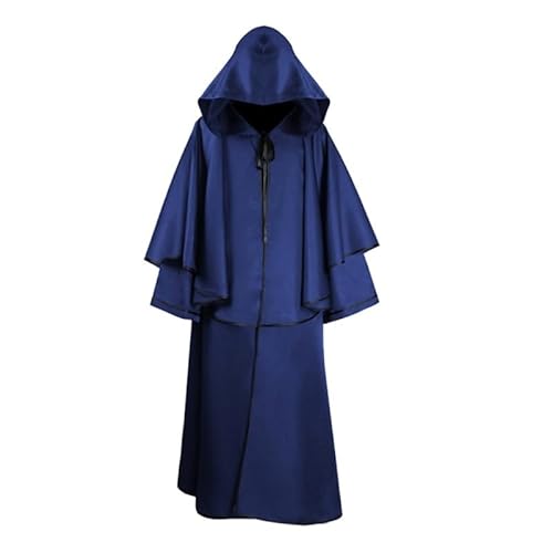 THINCAN Women Men Halloween Cape Cosplays Costume Fancy Dress Party Wizard Witch Outfits von THINCAN