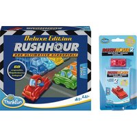 THINKFUN 76440 + 76451 Rush Hour Deluxe + gratis Rush Hour Erweiterung 2 von THINKFUN