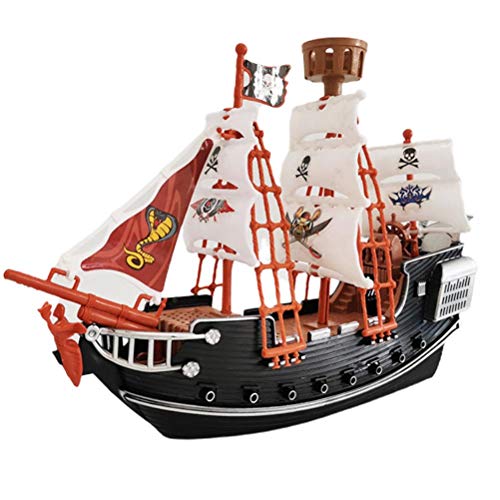 Piratenschiff-Spielzeug für Kinder, Piratenschiff-Modell für Kinder ab 8 Jahren, Vorschulkinder, frühes Lernen, Piratenboot-Spielset, Geschenk für Halloween, Weihnachten, langlebig/interaktiv von THLMT