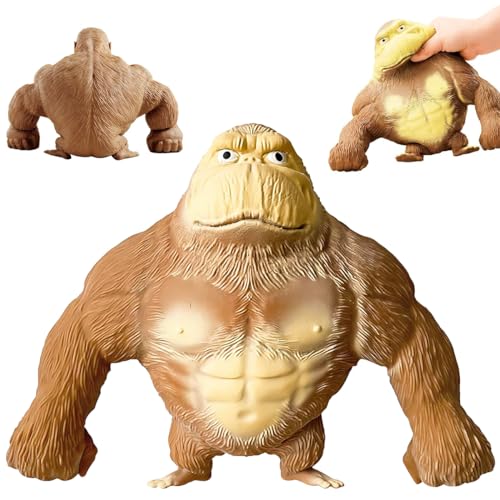 Gorilla Stress Toy, Gorilla Stressabbau Spielzeug, Squishy Monkey Toy, Anti Stress Spielzeug Weiches Squeeze-Spielzeug Gorilla-Figur zum Stressabbau für Freizeit, Unterhaltung, Stressabbau von THMSLYN