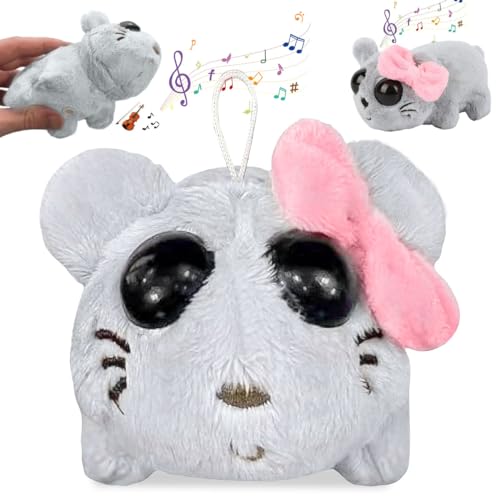 Sad Hamster Plüschtier, Hamster Kuscheltier Plushies mit Eingebautem Geigensound, Trauriger Hamster Plüschtiere, Sad Hamstere Meme Plüschtier Sad Hamster Plush Toy Geschenk für Kinder, Freunde von THMSLYN