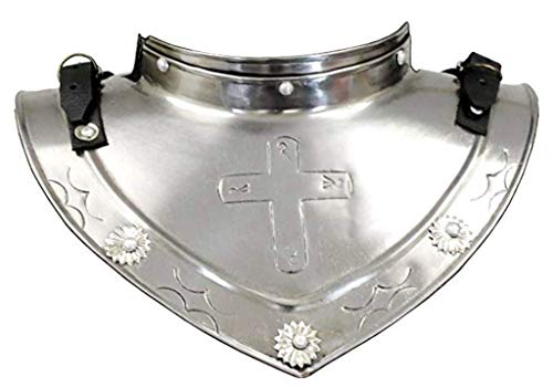 Mittelalterlicher Metall-Hals-Panzer, Schwertaxe, Gorget-Stahl, Ritter Templer, Kreuzritter, 18 g von THOR INSTRUMENTS