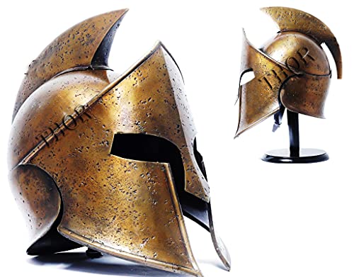 THOR INSTRUMENTS Mittelalterliche antike Bronze Antike Rüstung Ritter 300 Film Spartan Helm Rustikale Vintage Wohnkultur Geschenke von THOR INSTRUMENTS