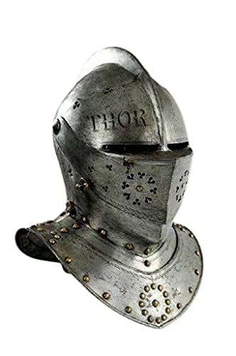 THOR INSTRUMENTS Mittelalterlicher Ritter, europäischer Helm mit enger Rüstung, Einheitsgröße, passend für die meisten rustikalen Vintage-Heimdekor-Geschenke THOR INSTRUMENTS Mittelalterlicher Ritter, europäischer Helm mit enger Rüstung, Einheitsgröße, passend für die meisten rustikalen Vintage-Heimdekor-Geschenke von THOR INSTRUMENTS