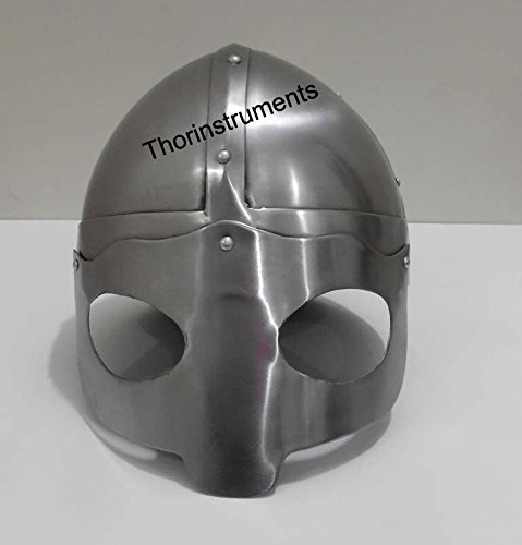 ThORINSTRUMENTS (mit Gerät) Panzerhelm Mittelalter Knight Crusader Spartan Steel Amour Helm von THOR INSTRUMENTS