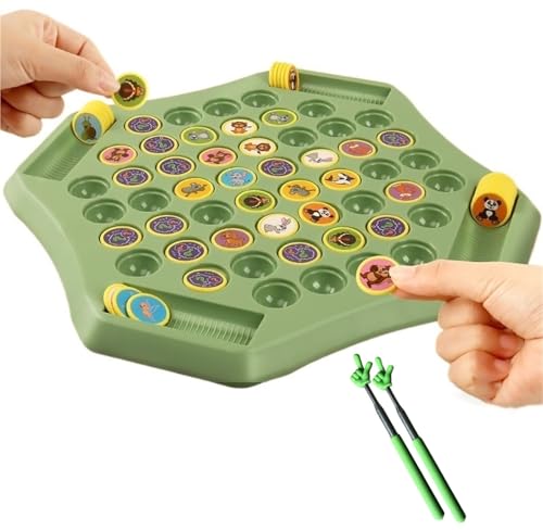 Tier-Flip-Schach-Gedächtnis-Schachspiel, Tier-Flip-Matching-Schachbrett Doppeltes Cartoon-Flip-Over-Karten-Schachbrett Gedächtnis-Schachspiel Für Kindergarten-Sammel-Aktivität(52*Pieces - Animal) von THUCHENYUC