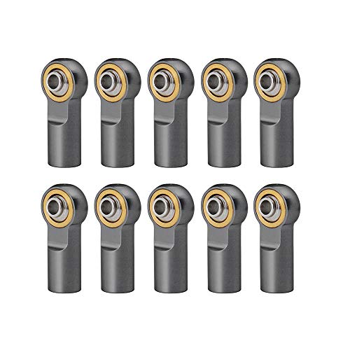 10Pcs M4 Metal Link Rod Ends Steel Ball Heads for Axial SCX10 D90 Tamiya CC01 1/10 RC Crawler Car Truck Model Parts(Titanium 10pcs) von TIAJTHYD