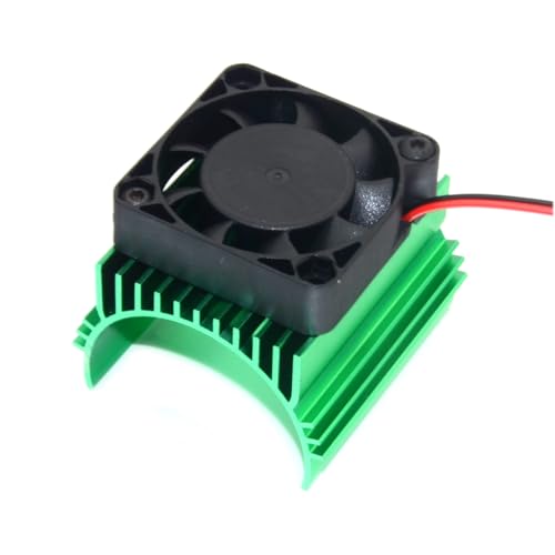 TIAJTHYD 40mm 42mm Motor Lüfter Kühlkörper Abdeckung + 5V Lüfter for 1/7 1/8 RC Auto 1512 4068 4074 4274 4282 Motor Spielzeug(Green) von TIAJTHYD