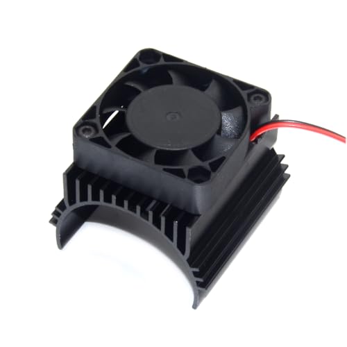 TIAJTHYD 40mm 42mm Motor Lüfter Kühlkörper Abdeckung + 5V Lüfter for 1/7 1/8 RC Auto 1512 4068 4074 4274 4282 Motor Spielzeug(Zwart) von TIAJTHYD