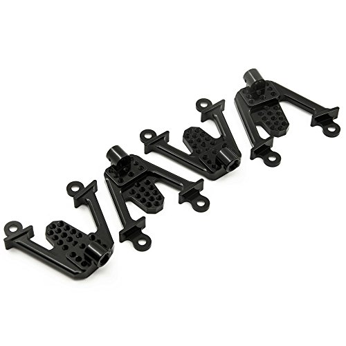 TIAJTHYD AXSPEED 4-teiliges Aluminium-Stoßdämpfer-Set for hinten und vorne, Lift-Dämpferturm-Reifen-Set for Axial SCX10 1/10 RC Crawler-Auto-Upgrade-Teile(Zwart) von TIAJTHYD