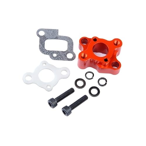 TIAJTHYD Ansaugkrümmer-Set for 23-30.5CC Gasmotor Zenoah CY for HPI Baja 5b 5t 5sc Losi 5ive T Rovan King Motor RC Autoteile(Orange Red) von TIAJTHYD