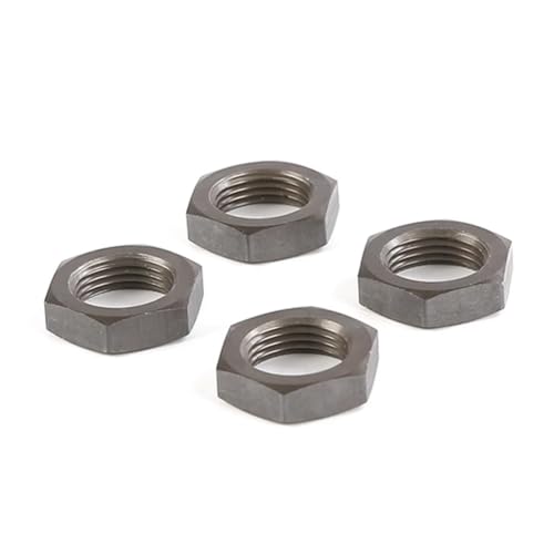 TIAJTHYD Hochwertiges 24-mm-Radmuttern-Kit aus Metall for die Vorder- und Hinterachse for 1/5 Losi 5ive T Rovan Rofun LT SLT King Motor X2 FID QL DDT RC-LKW-Teile(Titanium) von TIAJTHYD