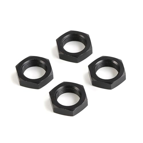 TIAJTHYD Hochwertiges 24-mm-Radmuttern-Kit aus Metall for die Vorder- und Hinterachse for 1/5 Losi 5ive T Rovan Rofun LT SLT King Motor X2 FID QL DDT RC-LKW-Teile(Zwart) von TIAJTHYD