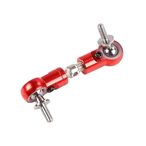 TIAJTHYD Metall Zugstange Lenkung Servo Arm Fit 1/5 Hpi Rofun Rovan Km Baja 5B 5T 5SC LOSI 5VIE-T Rc Auto Teile(Set Red) von TIAJTHYD