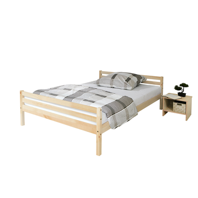 TiCAA Doppelbett Nadine 140 x 200 Kiefer natur von TICAA