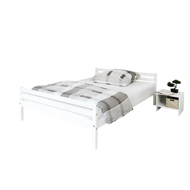 TiCAA Doppelbett Nadine 140 x 200 Kiefer weiß von TICAA