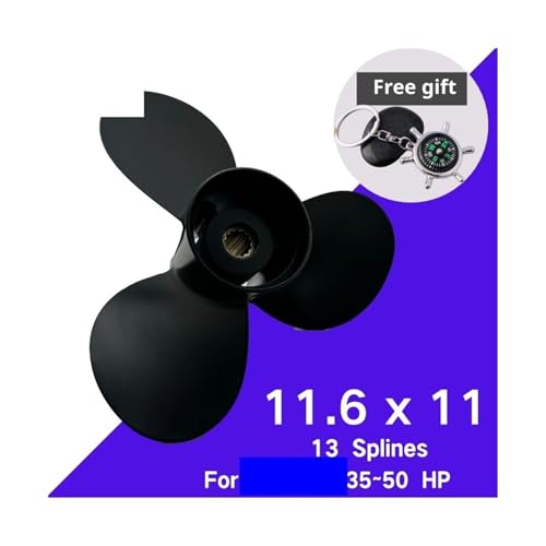 Bootspropeller 11,6x11 for 35 PS 40 45 50 Außenborder Schraube ,6*11 Bootsmotor Aluminiumpropeller 3 Klinge 13 Spline Bootspropeller 11,6x11 for 35 PS 40 45 50 Außenborder Schraube ,6*11 Bootsmotor Aluminiumpropeller 3 Klinge 13 Spline von TIEOAXFT