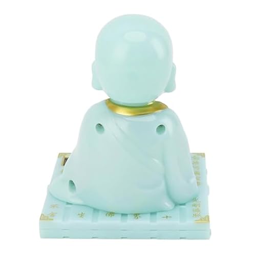 Lachende Buddha-Statue, Solar-Tanzfiguren, Lustiges Auto, Schüttelnder Kopf, Spielzeug, Chinesische Kleine Buddha-Mönch-Statue, Armaturenbrett-Dekorationen, Kleine Mönch-Figur, von TIKATARER