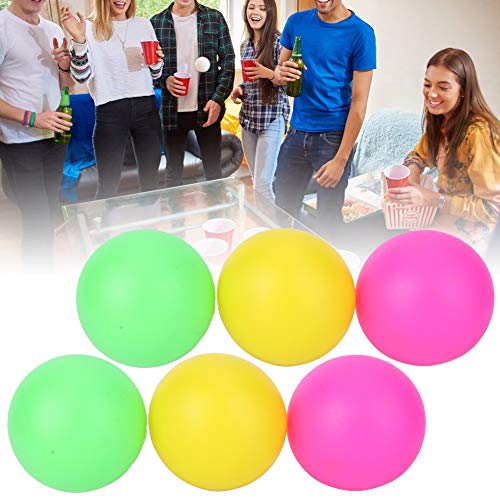 Strandbälle, Strandbälle, Paddel-Ersatzbälle, Strandschlägerbälle in Drei Farben, 6-teiliges Buntes PVC-Strandspielzeug-Ball-Set für Spaß und Spiele Im Freien (rot gelb grün) von TIKATARER