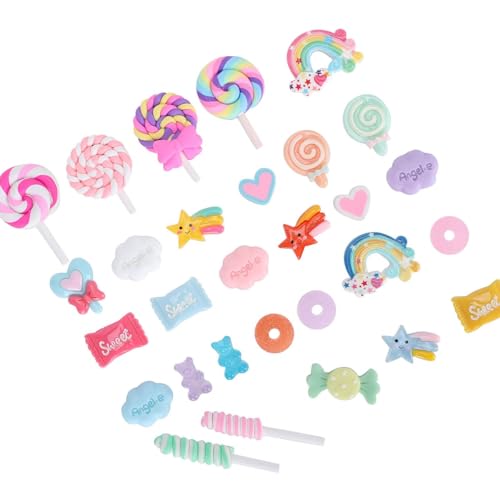 Süßigkeiten-Spielzeug, Candyland Party-Dekorationen, Kunststoff-Süßwarenladen mit 29 Stück für Obstläden, Dessertläden von TIKATARER