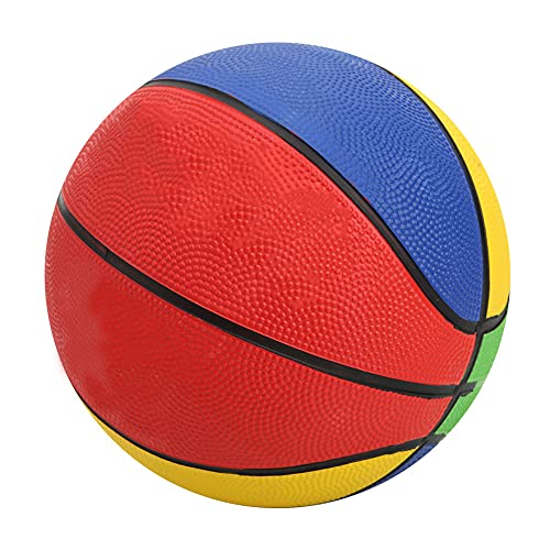 TIKATARER Basketball, Kleine Basketbälle, Kleinkind-Basketball, 18 cm Durchmesser, Nummer 3, Kleines Weißes Kaninchen, Gummi, Verschleißfester Outdoor-Basketball für 1–5 Jahre von TIKATARER