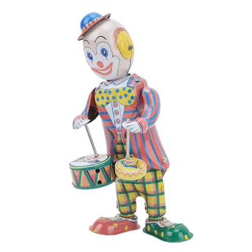 TIKATARER Clowns, Tisch Clown Spielzeug Retro Uhrwerk Schlagzeuger Figur Vintage Spielzeug Wedel Zinnplatte Retro Uhrwerk für Desktop Dekoration Oramentparty Gunst TIKATARER Clowns, Tisch Clown Spielzeug Retro Uhrwerk Schlagzeuger Figur Vintage Spielzeug Wedel Zinnplatte Retro Uhrwerk für Desktop Dekoration Oramentparty Gunst von TIKATARER