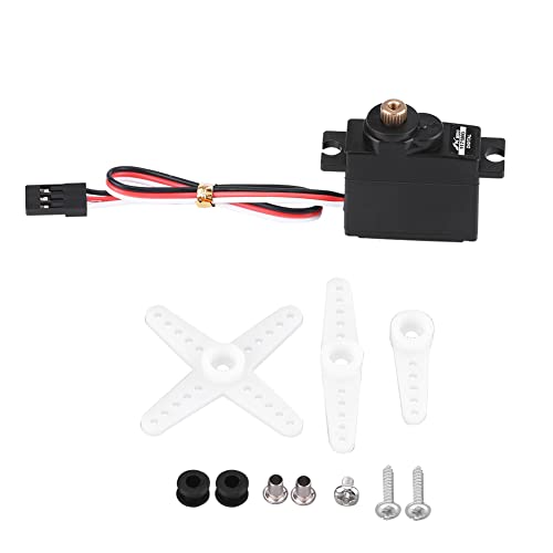 TIKATARER Micro Servo, Digital Mini Micro Metal Gear Mini Servo Servomotor 17g Analog Servo 4,8-6V für RC Starrflügelflugzeug von TIKATARER