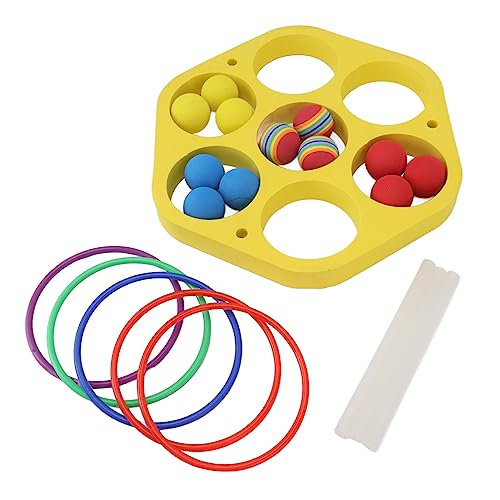 TIKATARER Poolspielzeug, Schwimmbadspielzeug, Tauchbeckenspielzeug mit Bällen, Poolspielzeug, Ringwurfspiel, Schwimmendes Schaumstoffringwurfspiel, Poolspielzeug, Unterhaltungszubehör für von TIKATARER