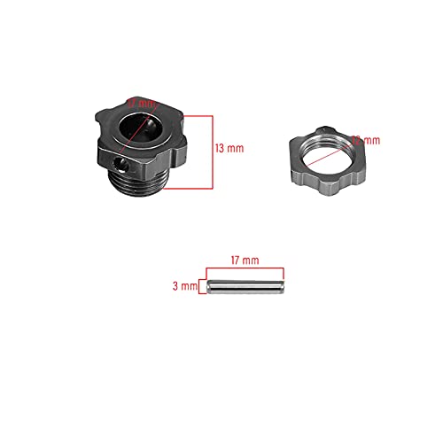 TIKATARER Rc-Autoteile, Aluminium 17 Mm Rad-Sechskant-Nabenadapter HSP-Auto-Rad-Adapter Rad-Sechskant-Naben Antriebsadapter Ersatzteile für 1/8 HPI HSP Losi Axial RC-Auto von TIKATARER