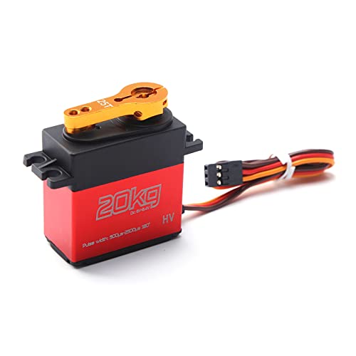 TIKATARER Servomotor, RC-Servo-RC-Motor mit RC-Servo-RC-Servo für RC-Hubschrauber, Flugzeug, Auto, Boot, Mechanischer Arm, Zweibeiniger Roboter, Wasserdicht (1PCS) von TIKATARER