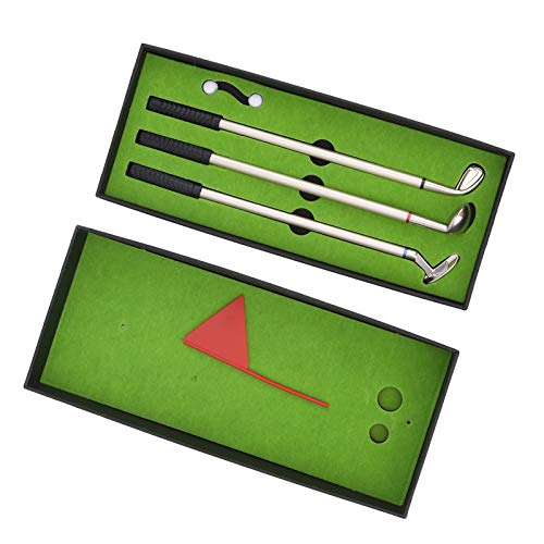 TIKATARER Stifte, Mini-Schreibtisch-Spielebox, Mini-Set, Stift-Set, Grün, Driving Range mit Club-Stiften, Bällen, Flagge, Geschenk, Desktop-Dekoration von TIKATARER