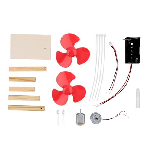 Windkraftgenerator-Kit, Windmühlen-Generator-Kit, Windturbinen-Generator-Kit mit Batteriegehäuse 1,5 V, Einzigartige Leistung für von TIKATARER