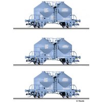 TILLIG 01058 TT Set aus drei Staubsilowagen Ucs-v 9122, DR, Ep. IV von TILLIG