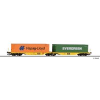 TILLIG 18069 TT Containertragwagen Sggmrs mit zwei 40‘-Containern, CLIP INTERMODAL Sp. z.o.o., Ep. VI von TILLIG