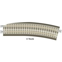 TILLIG 83775 H0m TT Bettungsgleis grau BG3-BR12kre: Gebogenes Pass-Stück, rechts, R 353 mm/15° von TILLIG