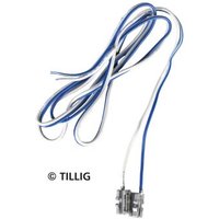 TILLIG 83957 TT Bettungsgleis braun Schienenverbinder mit Anschlusselement und Kabel von TILLIG