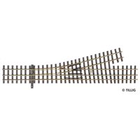 TILLIG 85192 H0 H0e Dreischienen-Schmalspurweiche links, Länge 228 mm von TILLIG