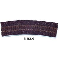 TILLIG 86302 TT Gleisbettung Modellgleis dunkel (braun) für gebogenes Gleis 30° von TILLIG