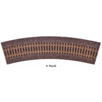 TILLIG 86304 TT Gleisbettung Modellgleis dunkel (braun) für gebogenes Gleis von TILLIG