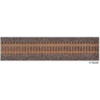 TILLIG 86509 H0 Gleisbettung Elitegleis dunkel (braun), Länge 950 mm für Flexgleis (Holzschwellen) von TILLIG